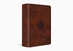 ESV Journaling Bible Interleaved Edition, Mahogany, Mosaic Cross Design