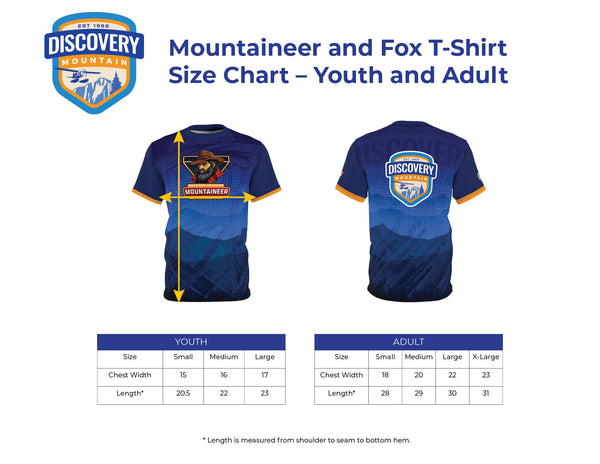 【DISCOVERY EXPEDITION】 Mountain Illustration T-shirt Expedition Mountain River Scene T-Shirt – Alaska Chicks Co