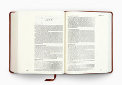 ESV Single Column Journaling Bible® - Chestnut/Leaves