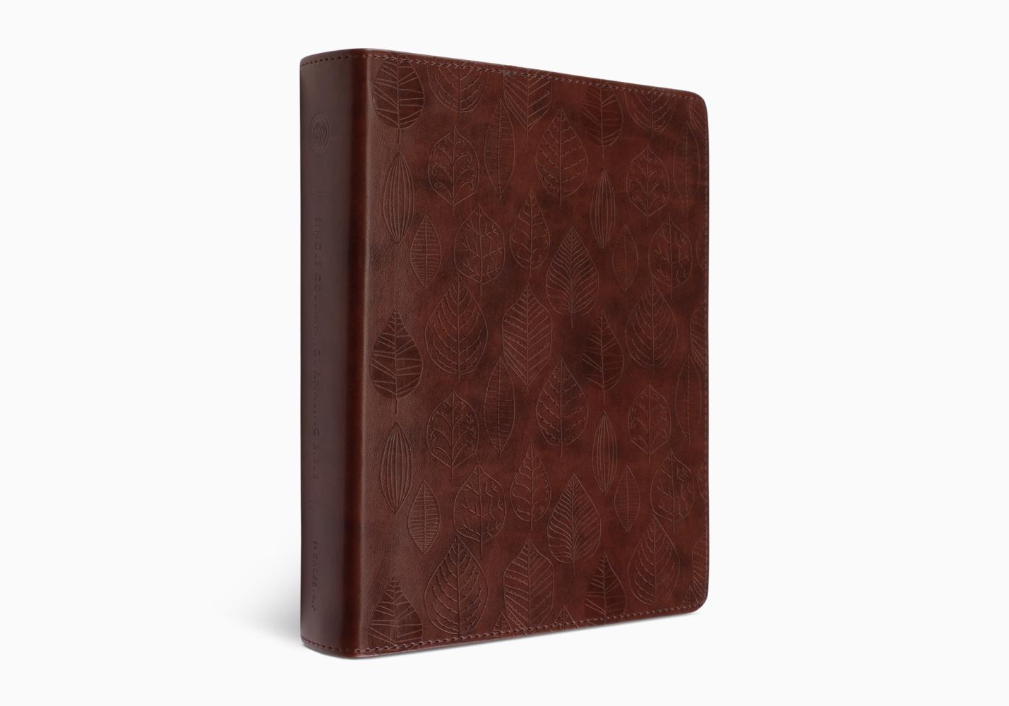 ESV Single Column Journaling Bible® - Chestnut/Leaves