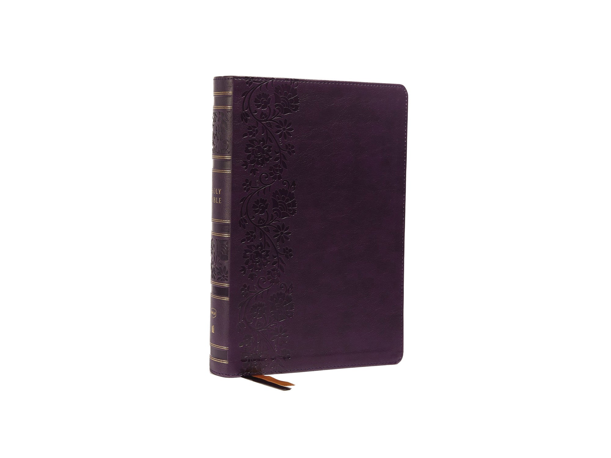 NKJV Single-column Wide-Margin Reference Bible Purple