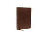 NKJV Single-Column Wide-Margin Reference Bible, Brown Leathersoft, Indexed