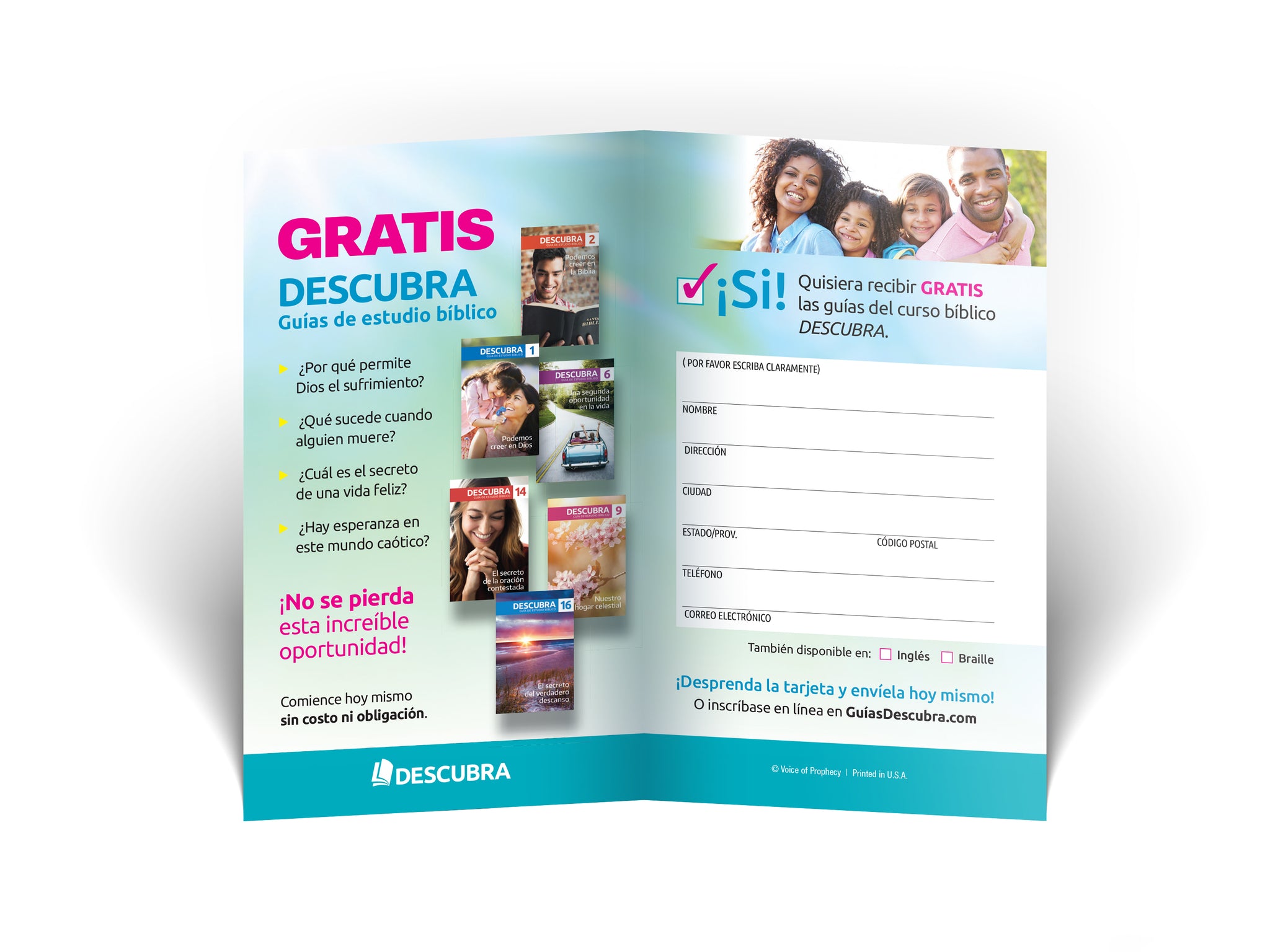 Descubra Enrollment Card – Voice of Prophecy