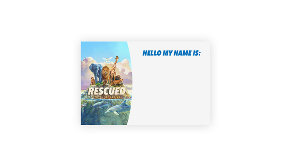 Rescued VBS Name Tag Sticker (80 stickers)